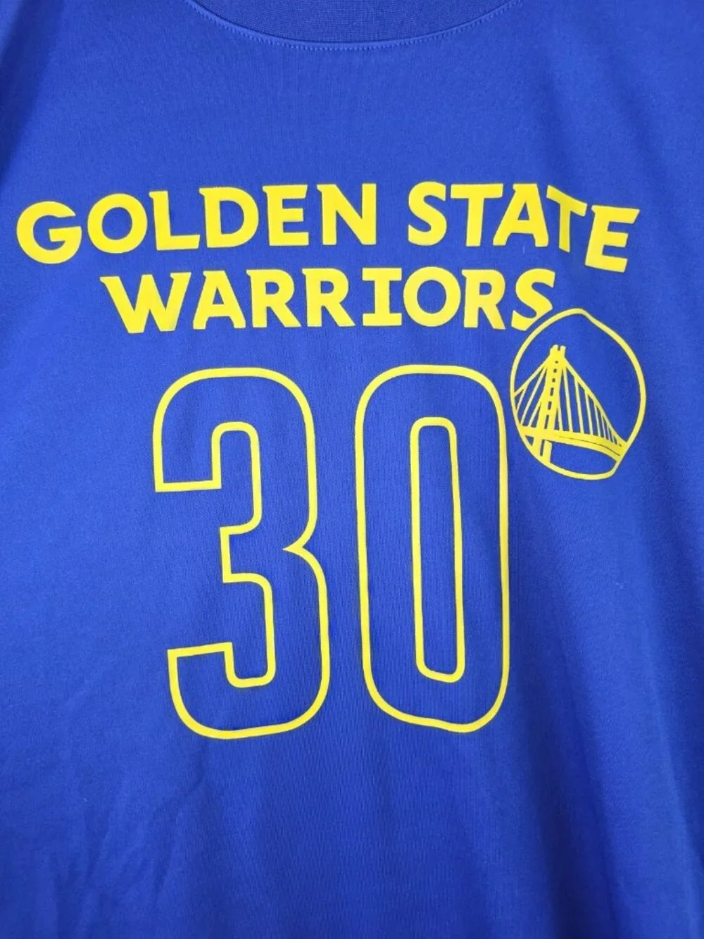 Golden State Warriors NBA Shirt Men's Size XL Blue Short Sleeve Stephen Curry 30